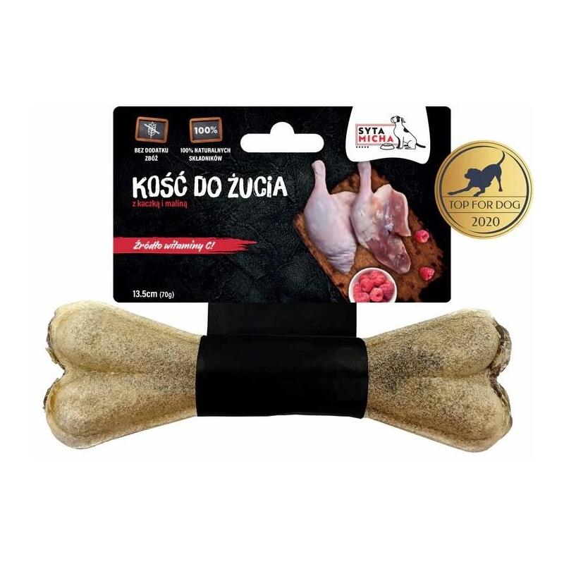 Syta Micha Kosc Do Zucia Z Kaczka I Malinami Przysmak Dla Psa - 13,5cm