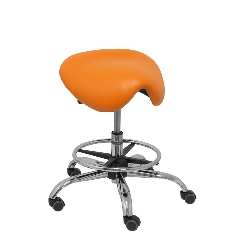 Taburete Alatoz Similpiel Naranja