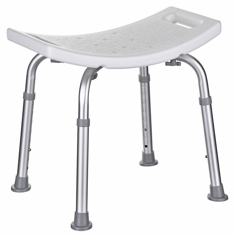 Taburete De Ducha Rectangular Regulable En Altura