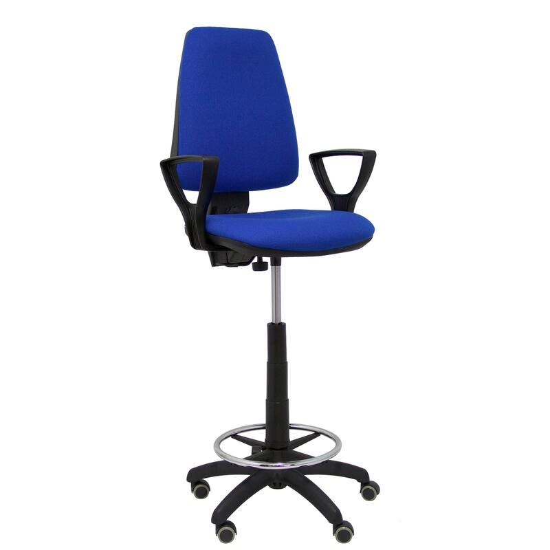 Taburete Elche Cp Bali Azul Brazos Fijos Ruedas De