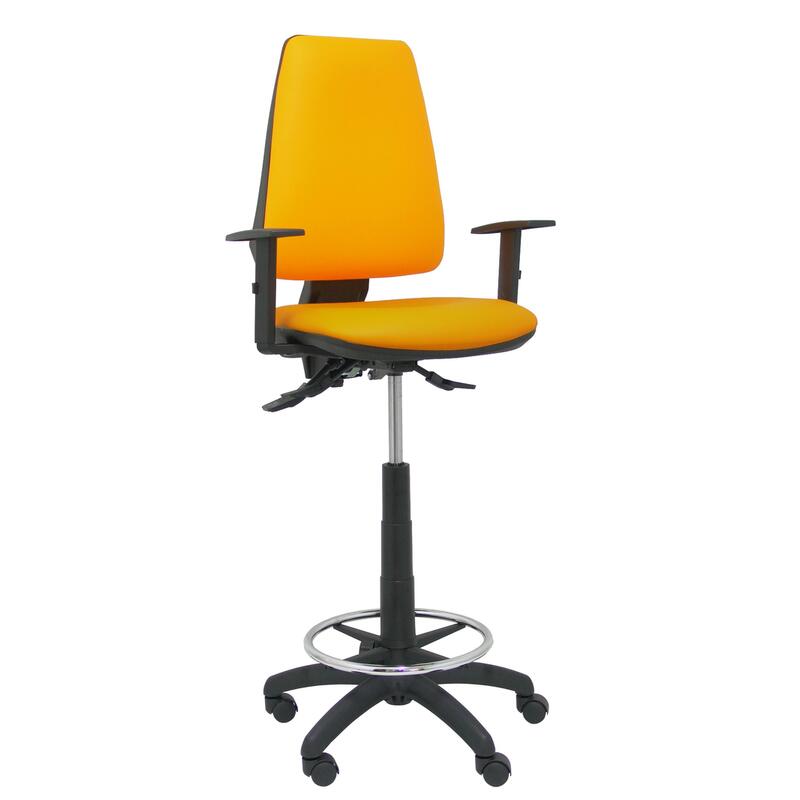 Taburete Elche S Similpiel Naranja Brazos Regulabl