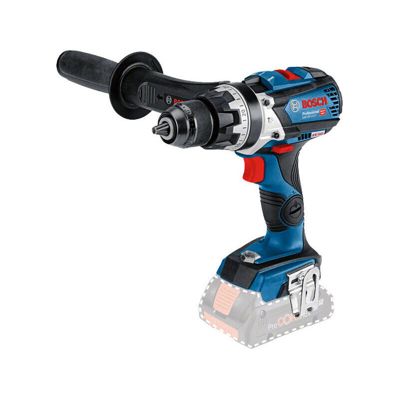 Taladro Percutor Bosch Professional Inalámbrico Gsb 18v-110 C Professional Solo, 18 Voltios Azul/Negro, Sin Batería Ni Cargador 06019g0309