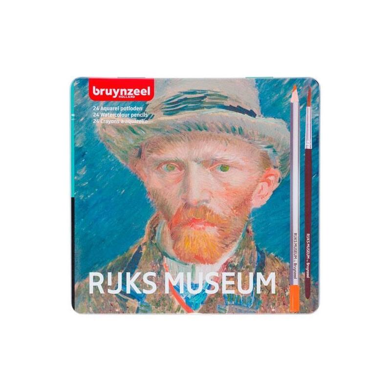 Talens Bruynzeel 24 Lápices Acuarelables Vincent Van Gogh Colores Surtidos -Estuche Metálico-