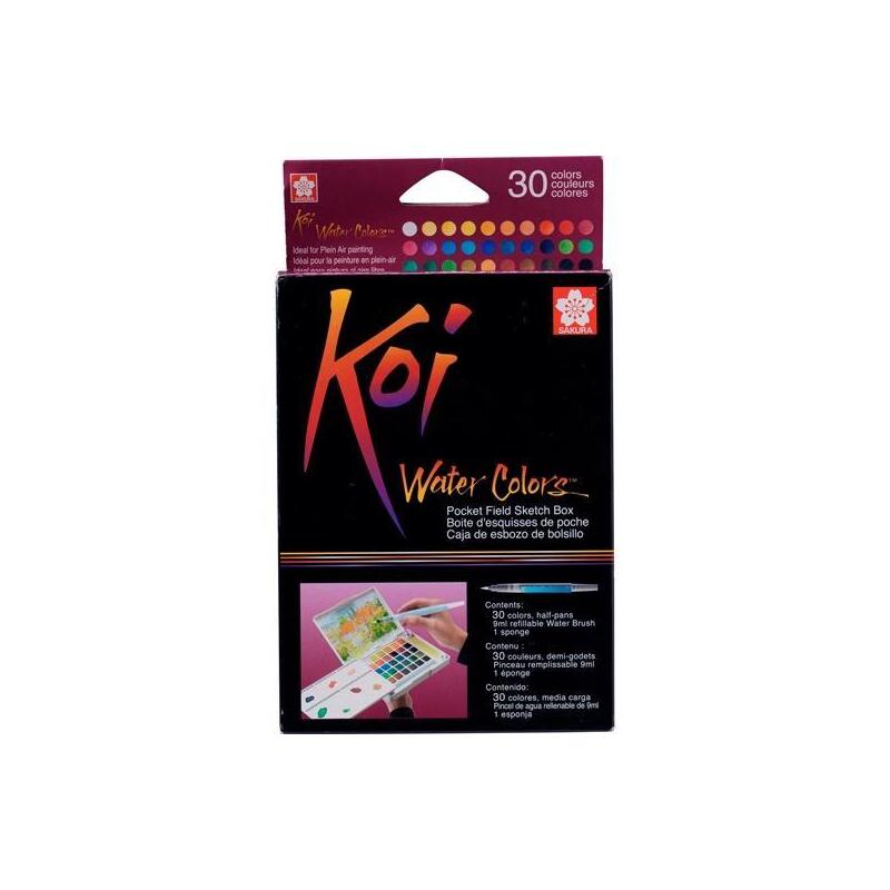 Talens Sakura Acuarelas Koi Water Colors Sketch Box De 30 C/Surtidos