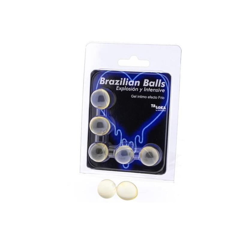 Taloka - Brazilian Balls Gel Excitante Efecto Frio Y Vibración 5 Bolas