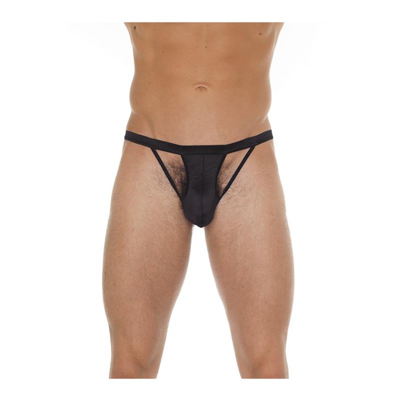 Tanga Con Tiras Negro Talla Única