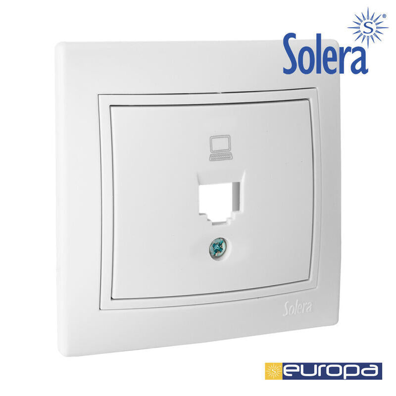 Tapa + Chasis Para Toma De Datos Rj45 Con Marco Serie Europa Solera Erp88/1u