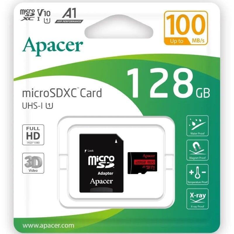 Tarjeta De Memoria Apacer 128gb Xc Uhs 1 Con Adaptador Clase 10 100mbs