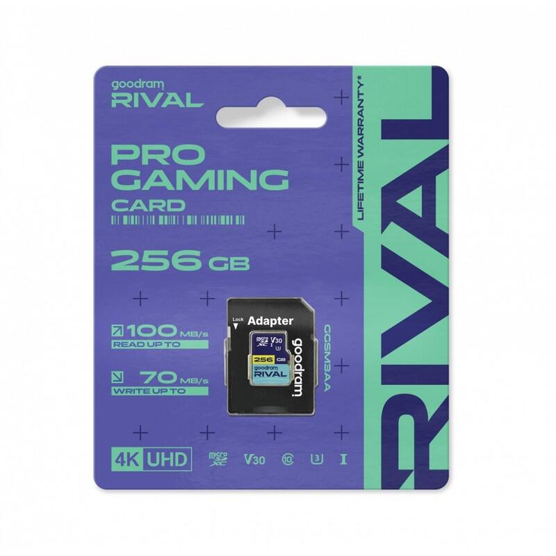 Tarjeta Goodram Microsdxc 256gb V30 Uhs I U3 Rival + Adapter