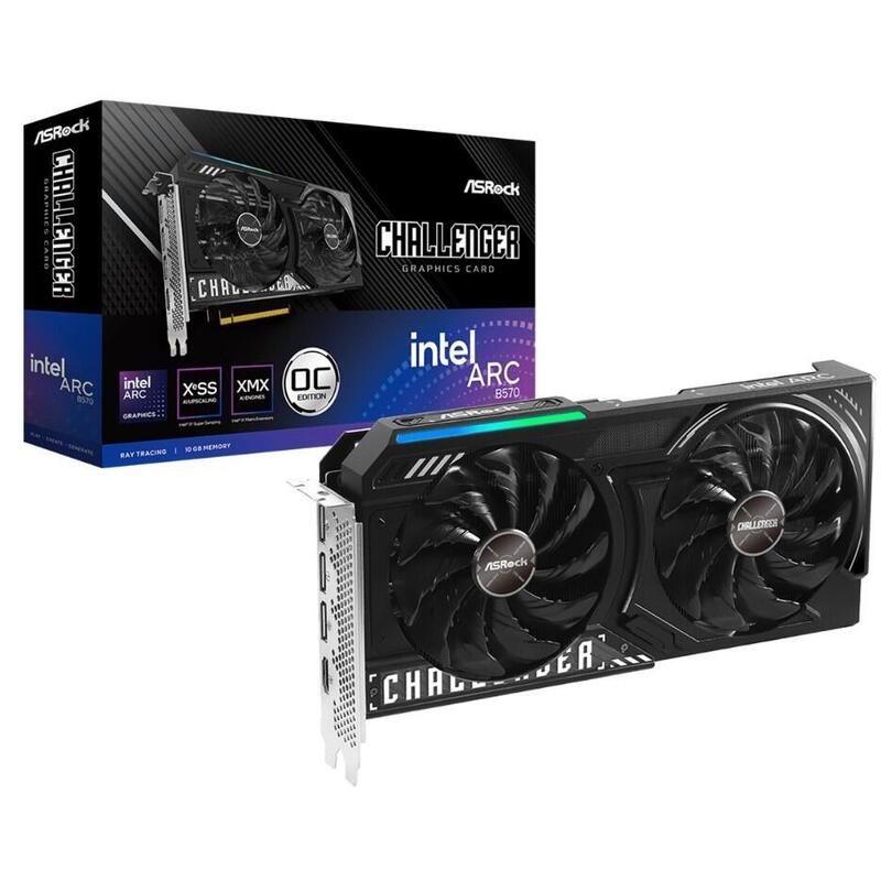 Tarjeta Gráfica B570 Challenger 10g Oc Gddr6 De 160 Bits 3dp/Hdmi B570 Cl 1