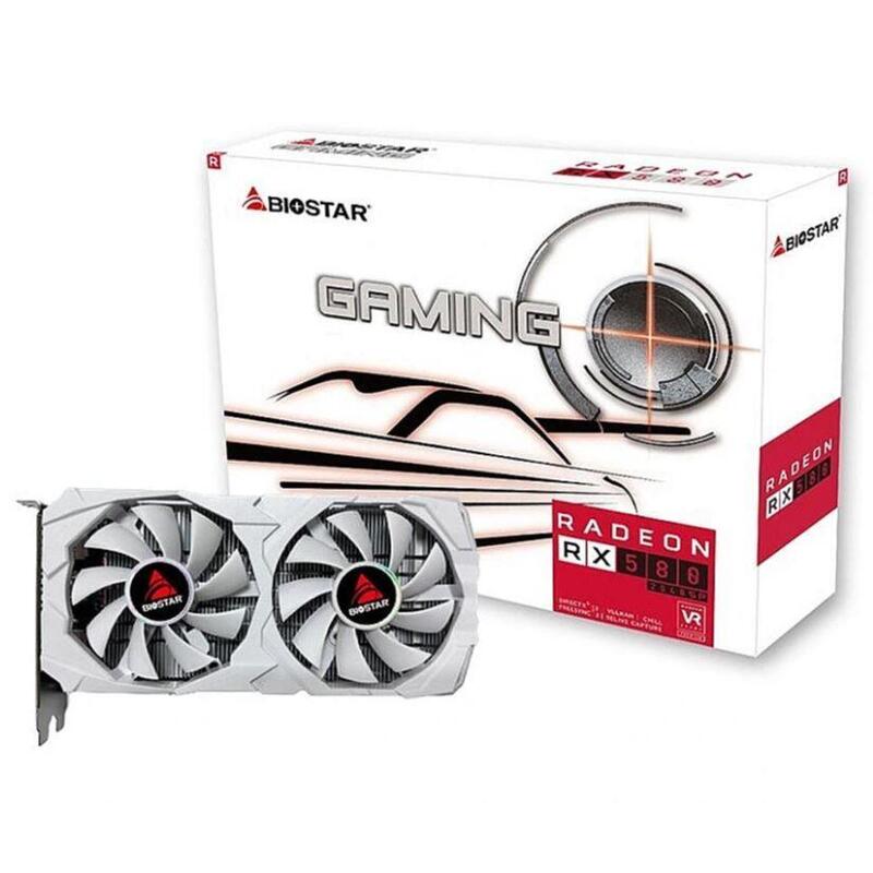 Tarjeta Gráfica Biostar Radeon Rx 580 8gb Blanca D5