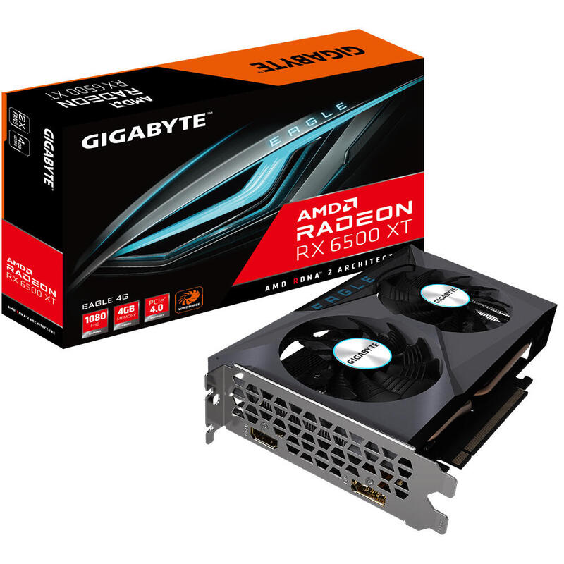 Tarjeta Grafica Gigabyte Radeon Rx 6500 Xt Eagle 4g Amd 4 Gb Gddr6