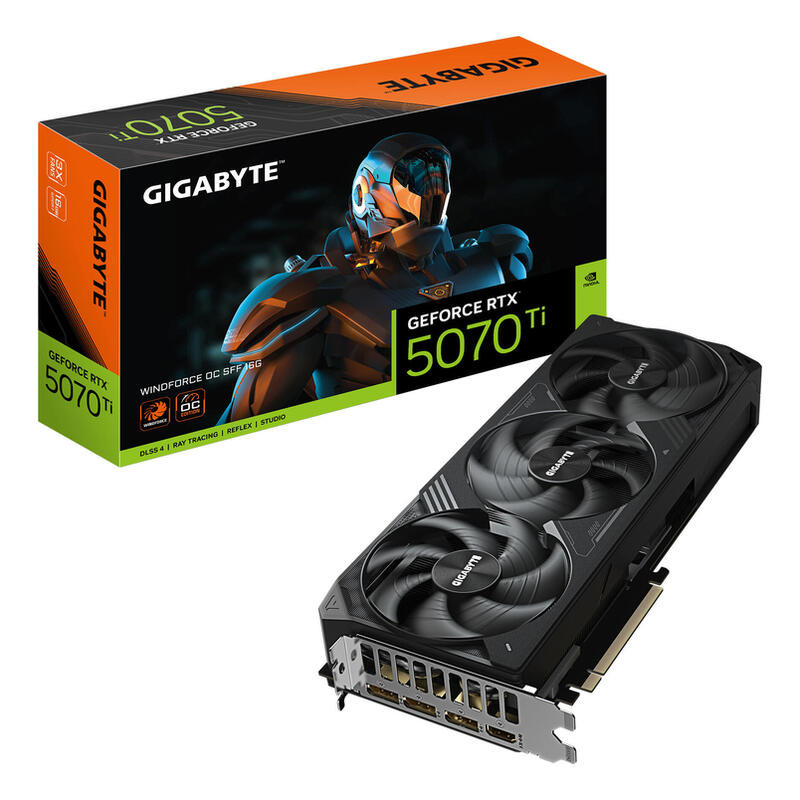 Tarjeta Gráfica Gigabyte Vga Nvidia Rtx 5070 Ti Wf Oc 16gb Ddr7