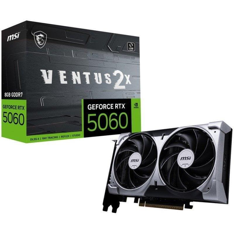 Tarjeta Gráfica Msi Geforce Rtx 5060 8g Ventus 2x 8gb Gddr7 Reflex 2 Rtx Ai Dlss4