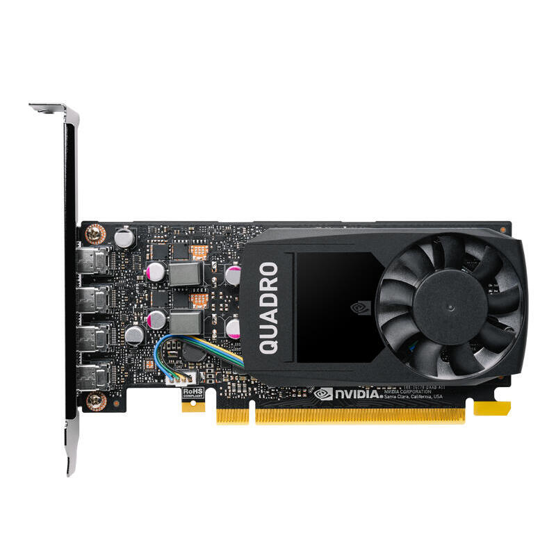 Tarjeta Gráfica Pny Quadro P1000 V2 4gb Mdp Lp Bulk Gddr5,4*Mdp, 1s