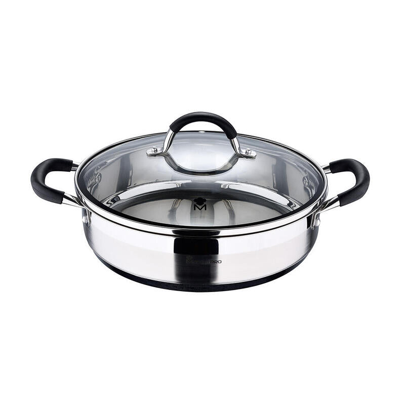 Tartera Ø28x7,5cm 3,8l Acer Inoxidable Con Tapa Foodies Bgmp-1503-Bk Masterpro