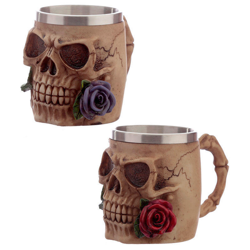 Taza Calavera Y Rosas Surtido