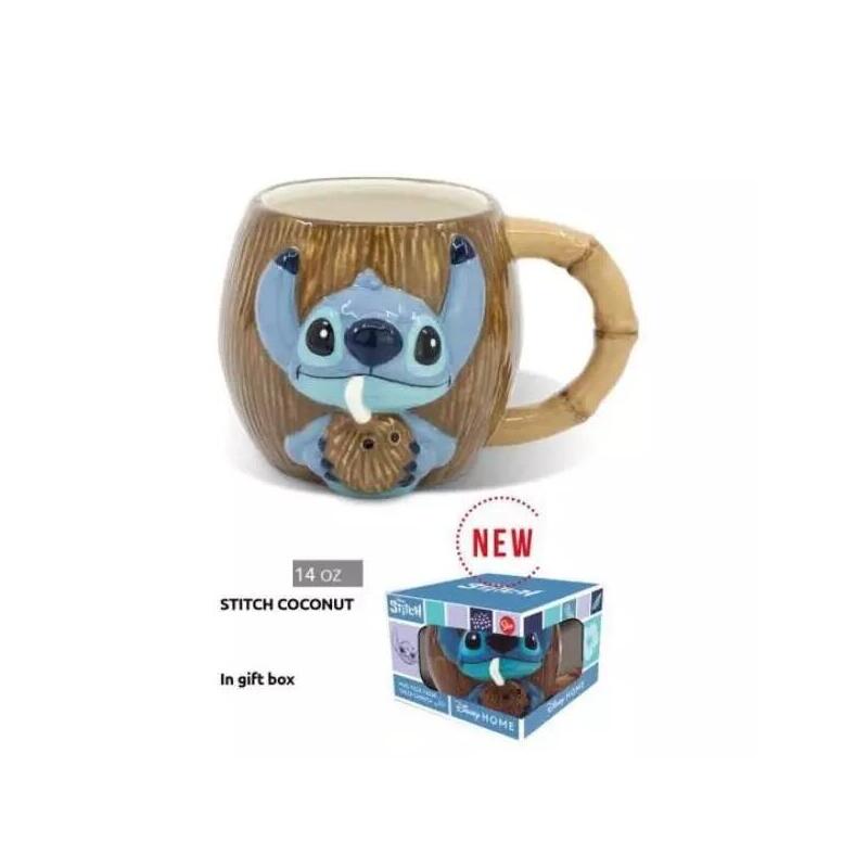 Taza Ceramica 3d 420ml Stitch Coconut