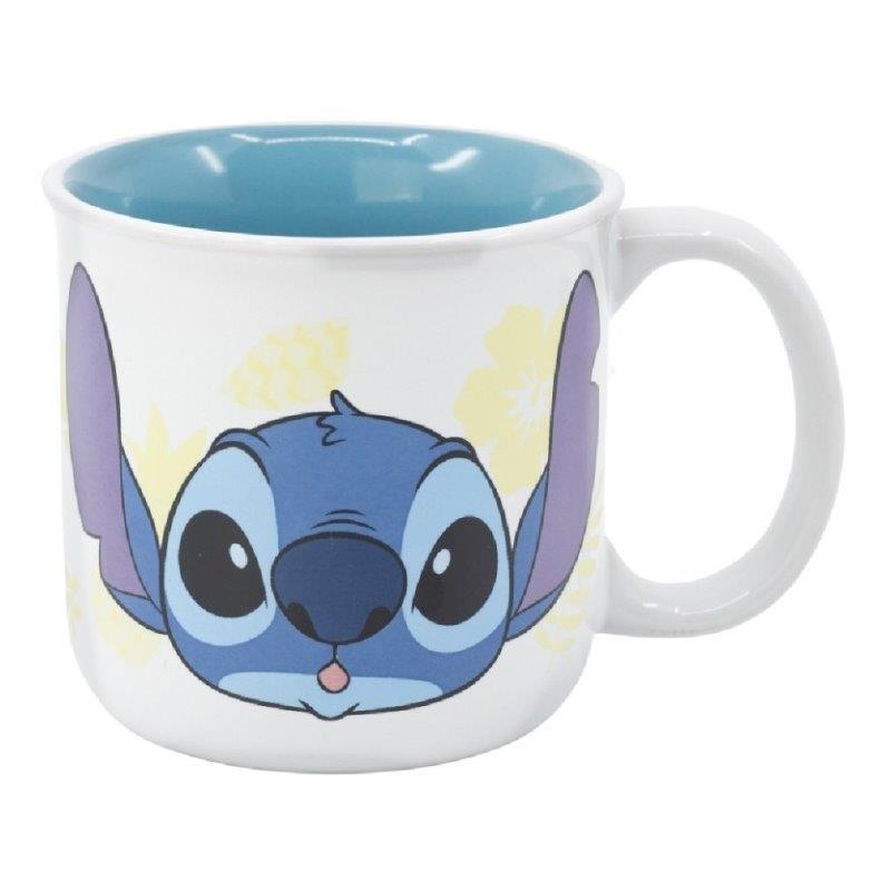 Taza Ceramica Desayuno 400ml. Stitch Palms