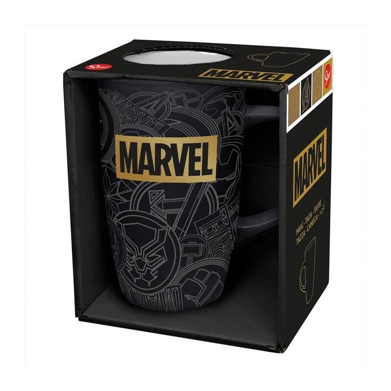 Taza De Cerámica Latte 695 Ml En Caja Regalo Marvel Golden Treasure