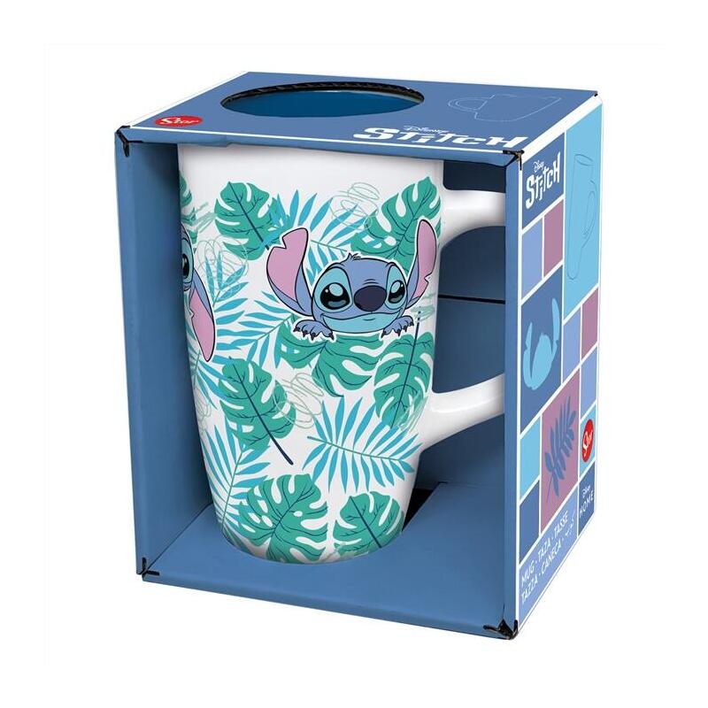 Taza De Cerámica Latte 695 Ml En Caja Regalo Stitch Aloha