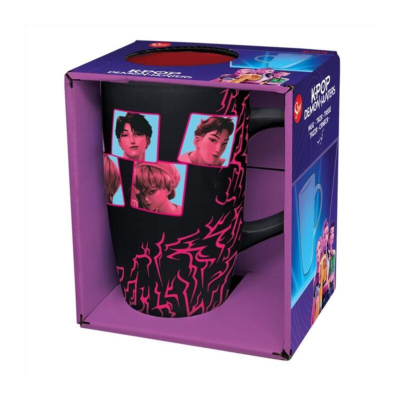 Taza De Cerámica Latte K-Pop Demon Hunters Caja Regalo Saja Boys 695 Ml