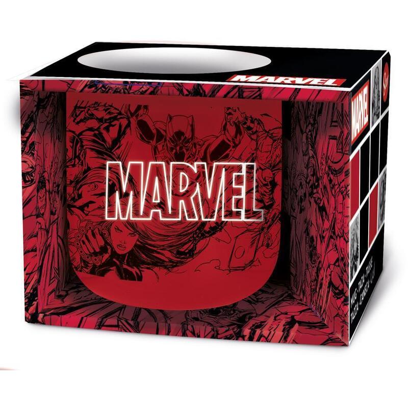 Taza Desayuno De Cerámica Marvel 400ml Patter (En Caja Regalo)