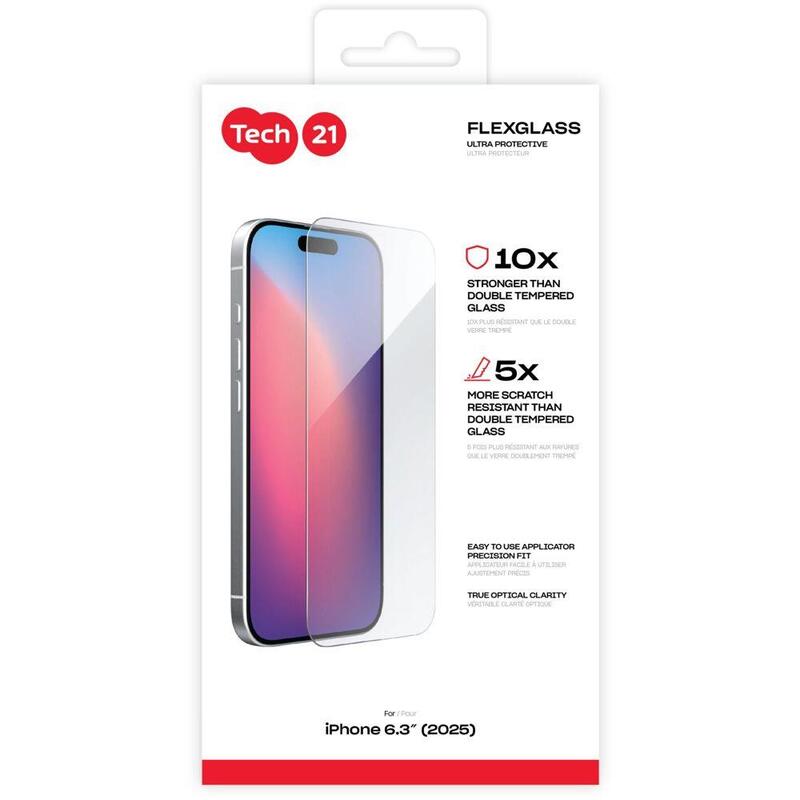 Tech21 Flexglass?Ultra Clear For Iphone 17 Clear