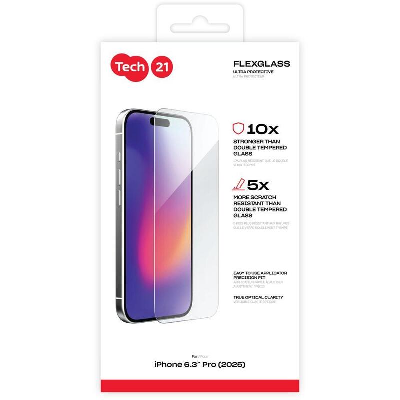 Tech21 Flexglass?Ultra Clear For Iphone 17 Pro Clear