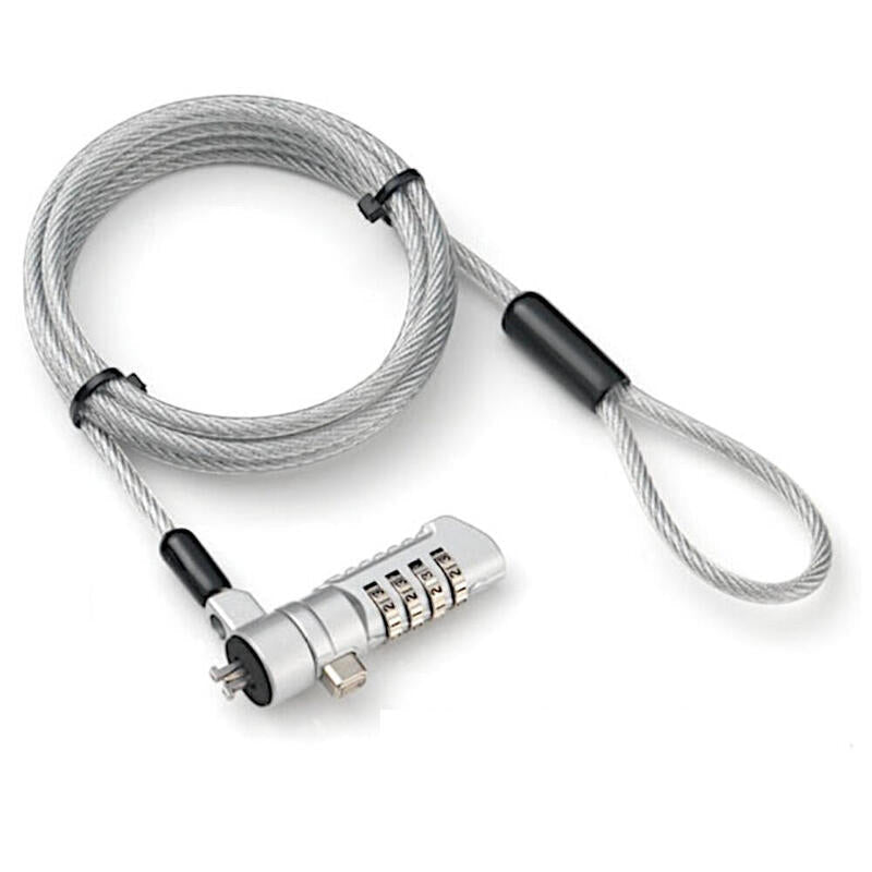 Techly 107296 Combination Portátil Security Cable Lock For Nano Slot 2.5x5.5 180cm