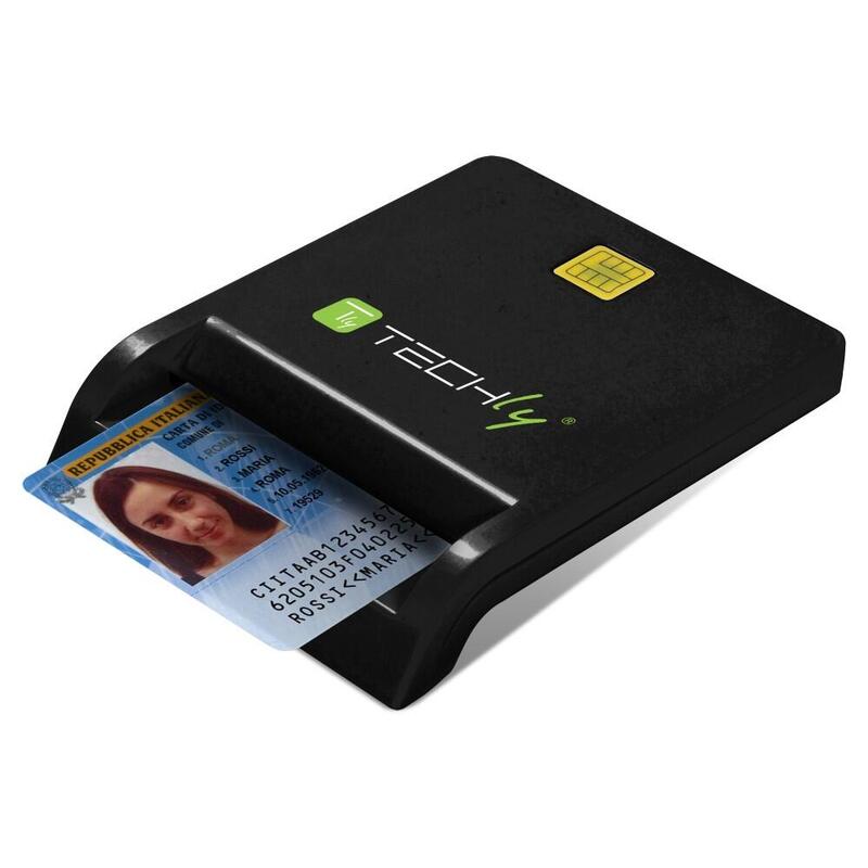 Techly Lector/Grabador De Tarjetas Inteligentes Compacto Usb-C Negro