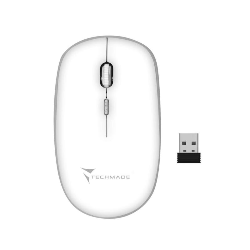 Techmade Mouse Wireless White Tm-Muswn4b-Wh