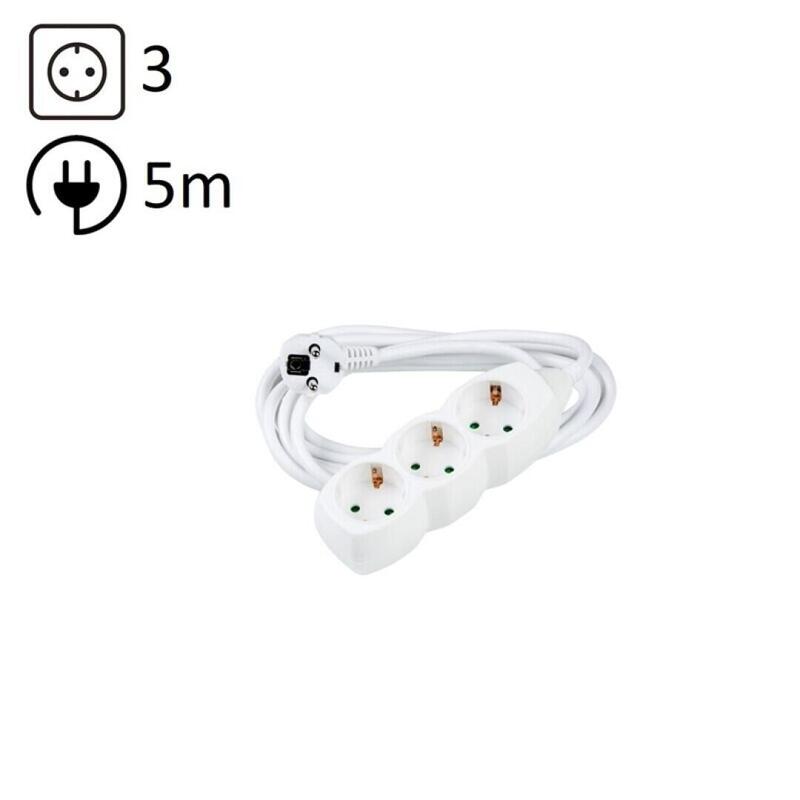 Technik Regleta De Corriente 3 Enchufes 5,0m 16a Blanco