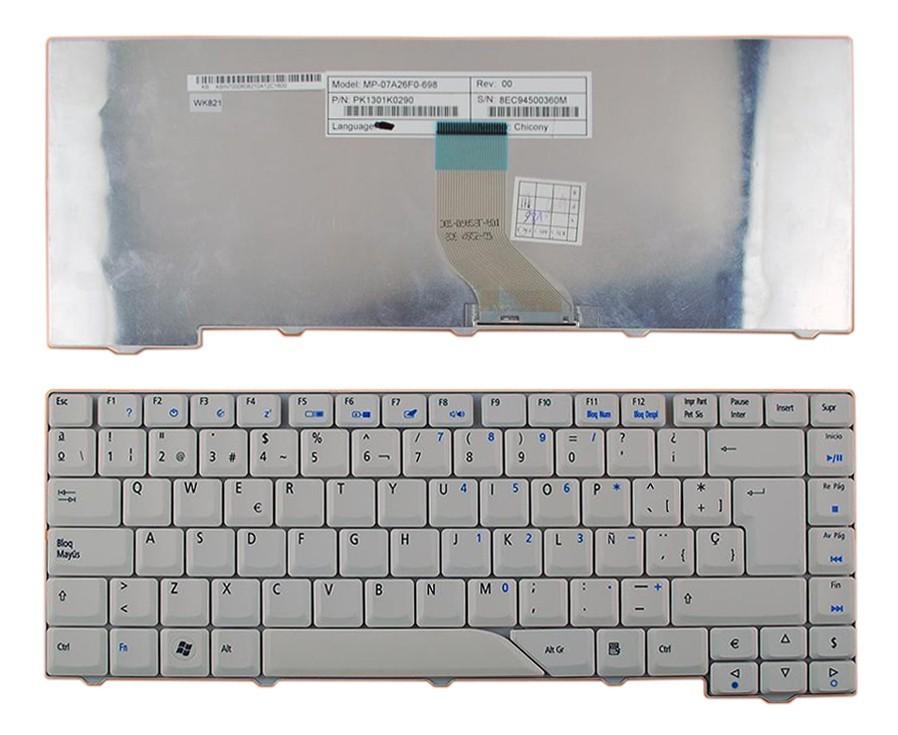 Teclado Para Portátil Acer Pk1301K02L0 Mp-07A26E0-698 Nsk-H3V0S Nsk-H360S 9J.N5982.60S Zd1 9J.N5982.E0S V072146Ak1