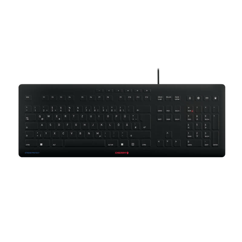 Teclado Alemán Cherry Stream Usb Qwertz Negro