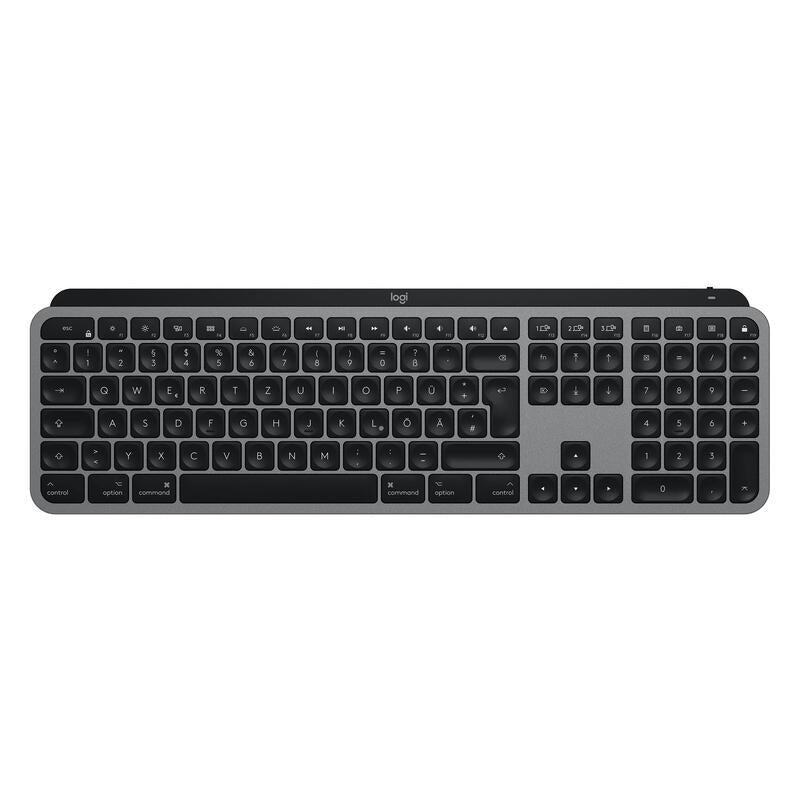 Teclado Alemán Logitech Mx Keys F/ Mac Rf Wireless + Bluetooth Qwertz Gris