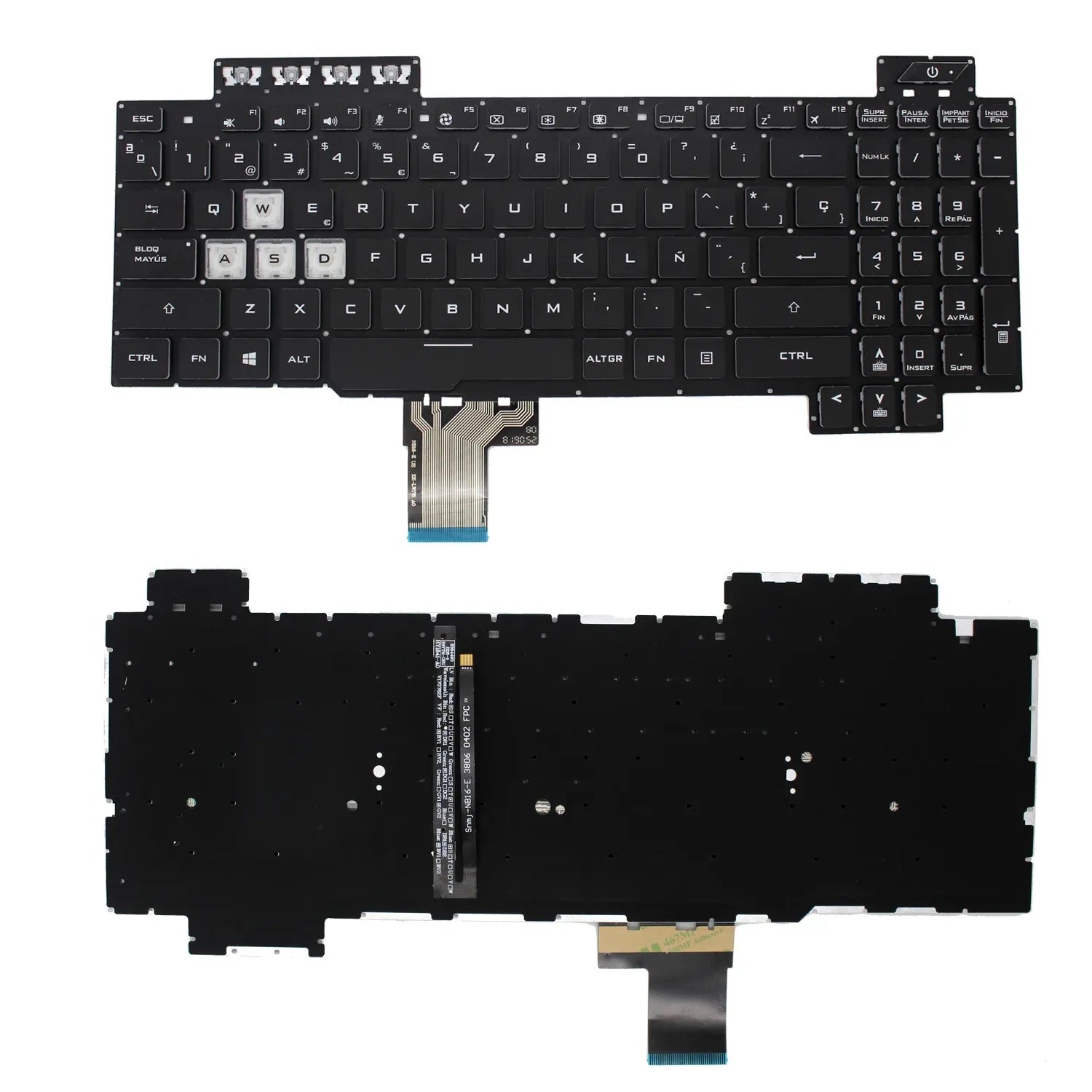 Teclado Para Portátil Asus Rog Strix Gl504 Gl504G Retroiluminado Sin Marco | V170762F