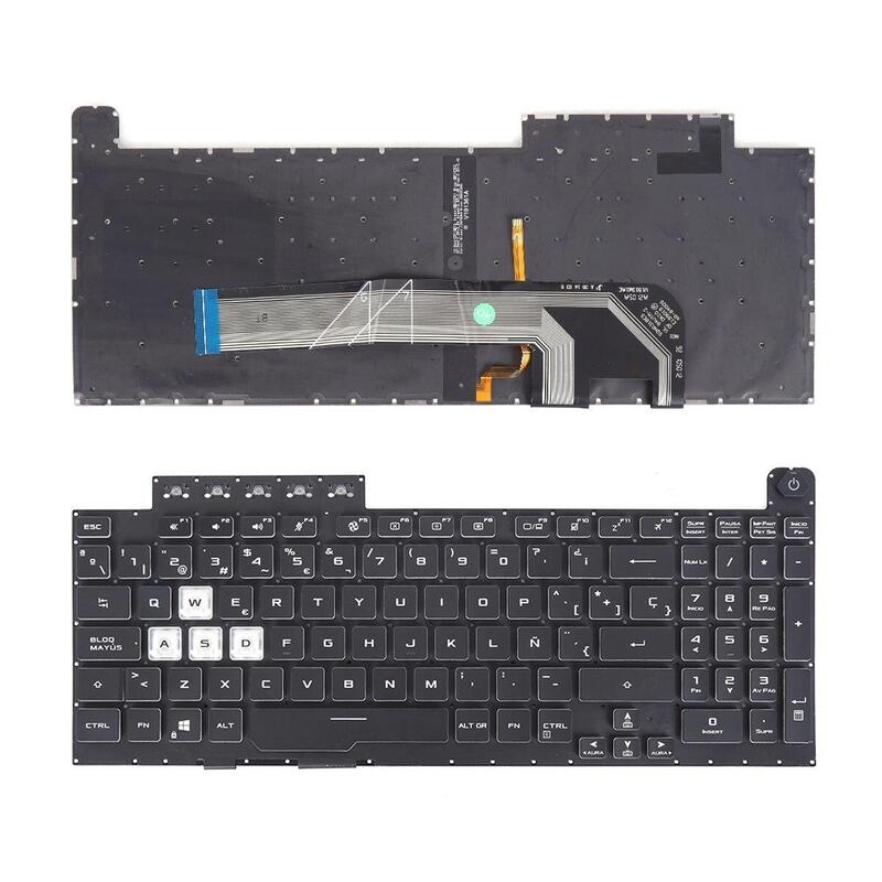 Teclado Black Asus Tuf Gaming F15 Fx506 Fa506 Fa506q Fx506l Fa506u Black Rgbwasd Es Trantecladoarente) Tapa De Llave De Cristal