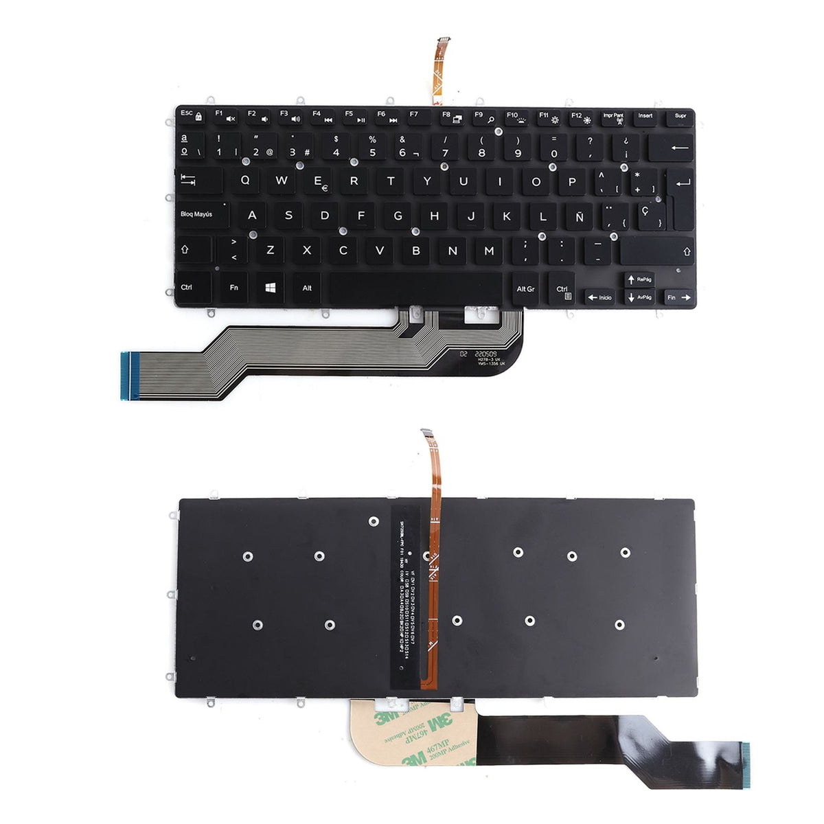 Teclado Para Portátil Dell Inspiron 14 7460 7466 7467 7560 3379 3490 Retroiluminado Negro