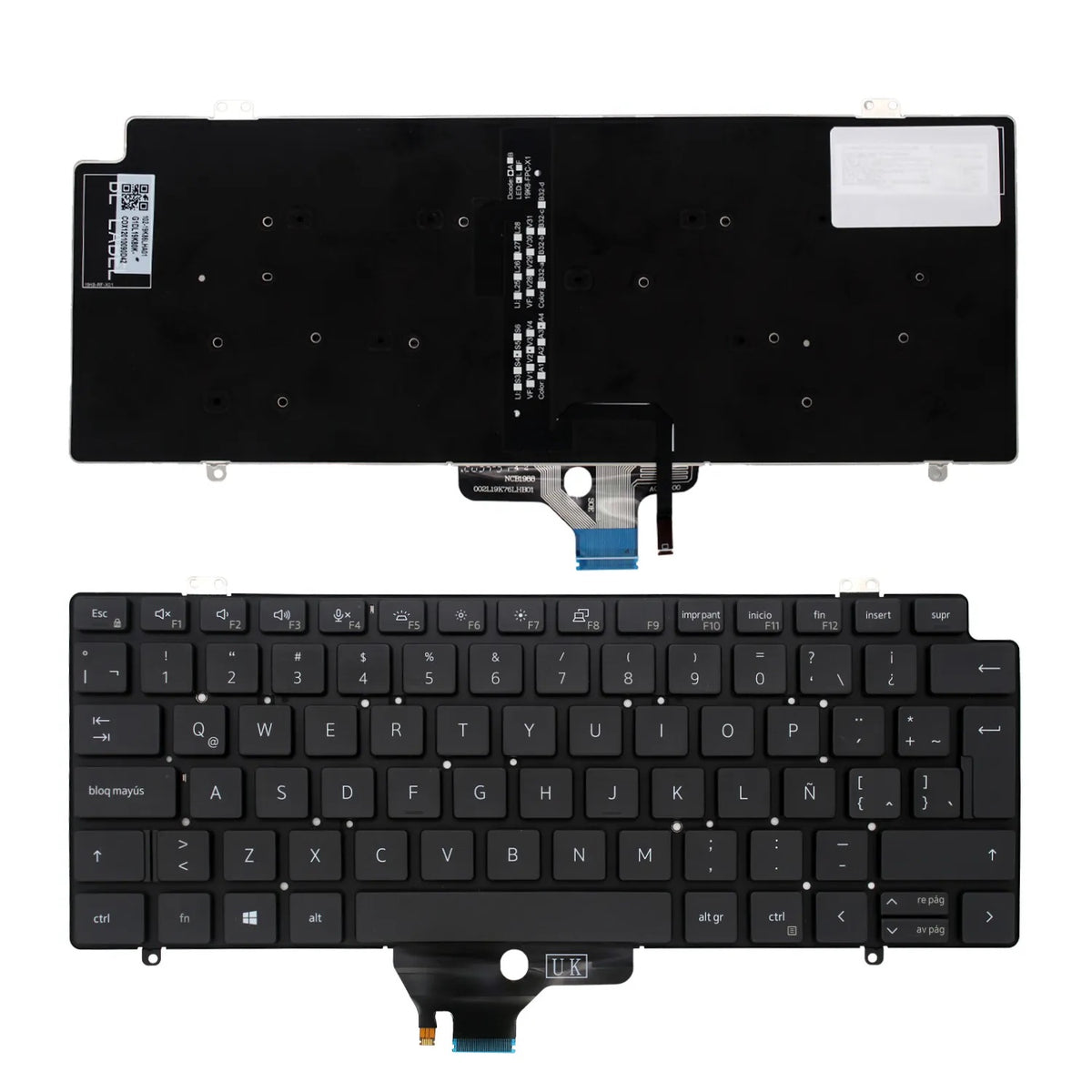 Teclado Para Portátil Dell Latitude 7410 7420 5420 0H4Xrj Nsk-Eb0Bw 01 Retroiluminado Latino