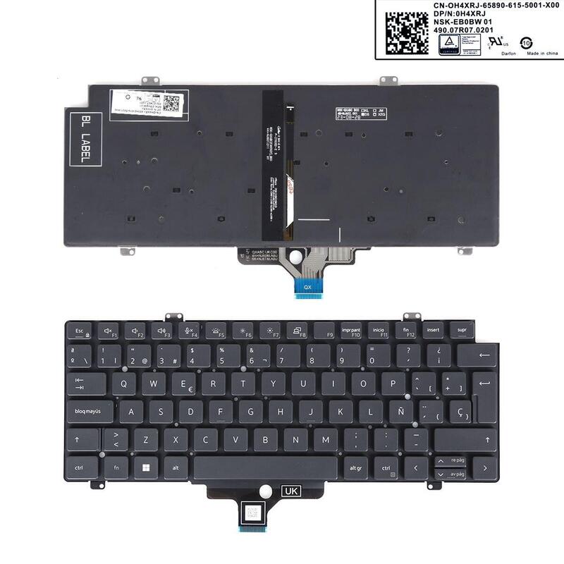Teclado Dell Latitude 7410 7420 5420 Negro (Retroiluminado Win8) 0h4xrj Nsk Eb0bw 01