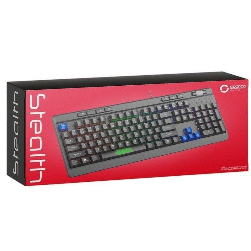 Teclado Español Sparco Spmemkeybesp Gaming Negro Qwerty Cable Usb