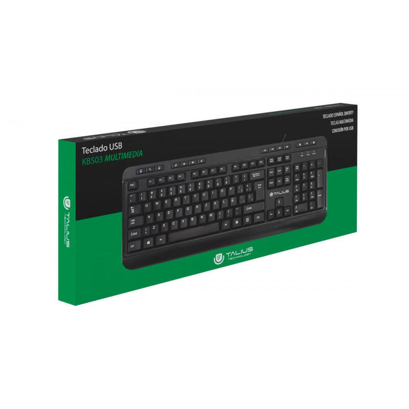 Teclado Español Talius Kb503 Multimedia Qwerty Multimedia Conexión Usb Negro