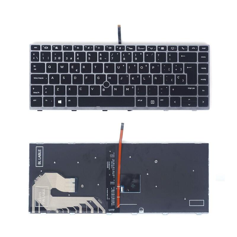 Teclado Hp 840g5 840g6 Retroiluminación, Marco Plateado Con Teclas Negras 12 0156c Dz01 K19teclado