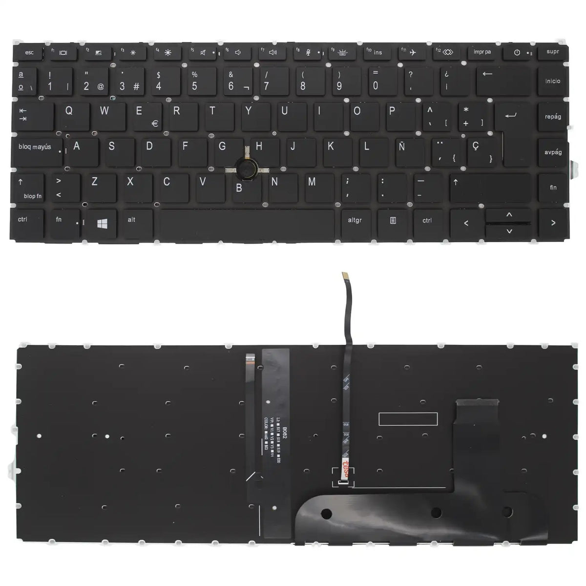 Teclado Para Portátil Hp Elitebook 840 G7 840 G8 845 G7 845 G8 745 G7 745 G8 L87607-071 M07090-071 Negro