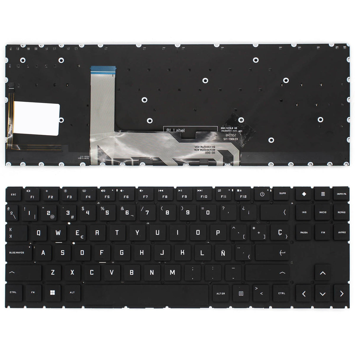 Teclado Para Portátil Hp Omen 15-Ek 15-Ec 15-En 16-B Series V193446Cs1 Negro Retroiluminacion Blanca