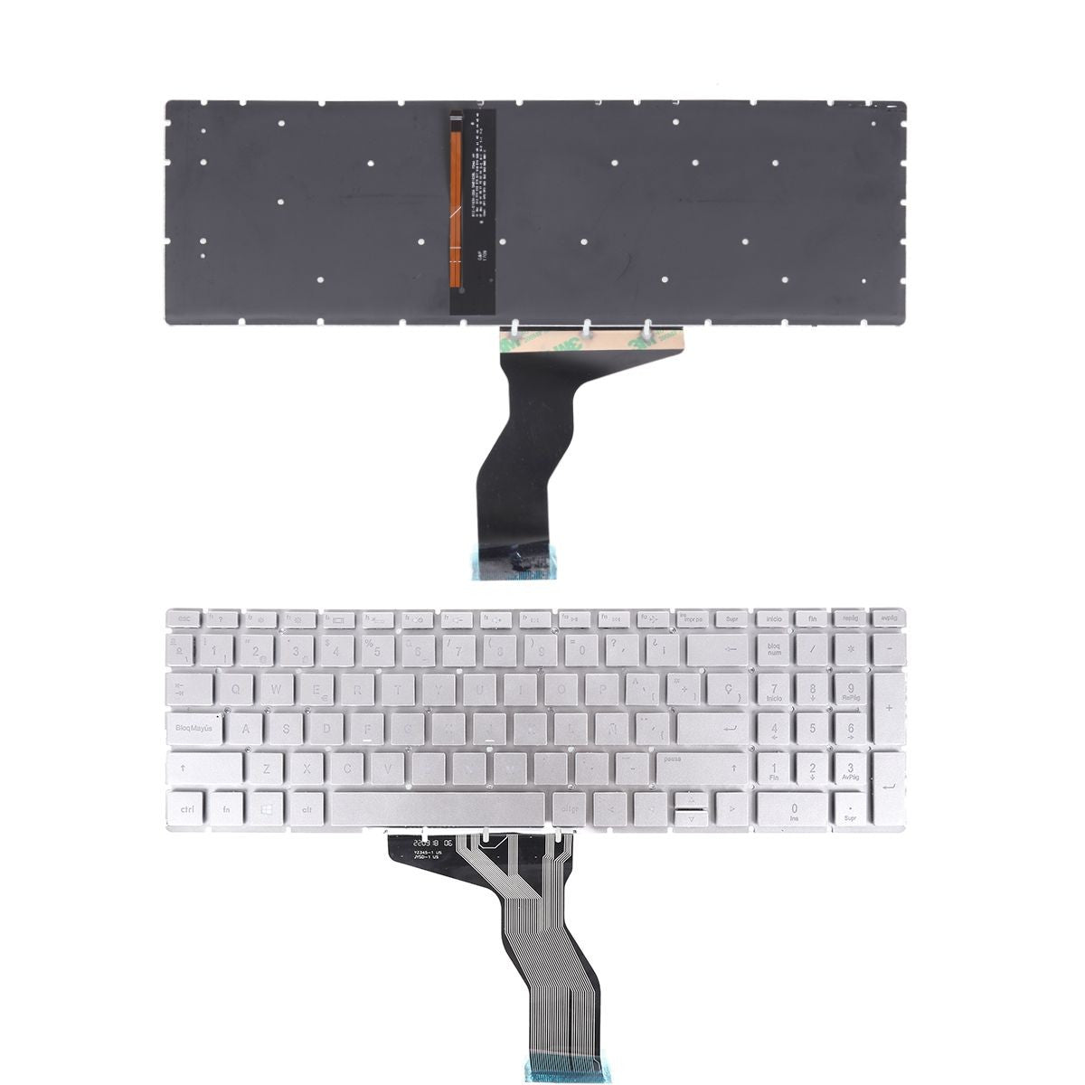 Teclado Para Portátil Hp Pavilion 15-Bs Retroiluminado Plata