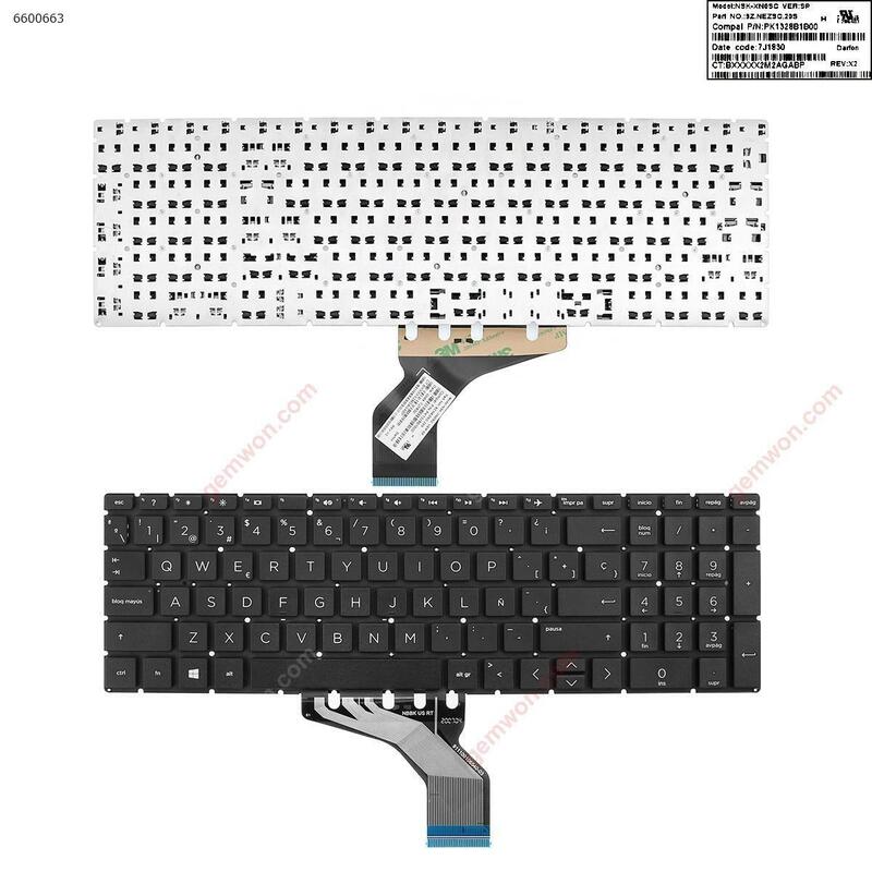 Teclado Hp Pavilion 15 Da 250 255 Gen7 Negro (Sin Retroiluminación Small Enter Win8) Hr04 M Yms 0314 M 9z.Nezsc.20f Nsk Xn0sc