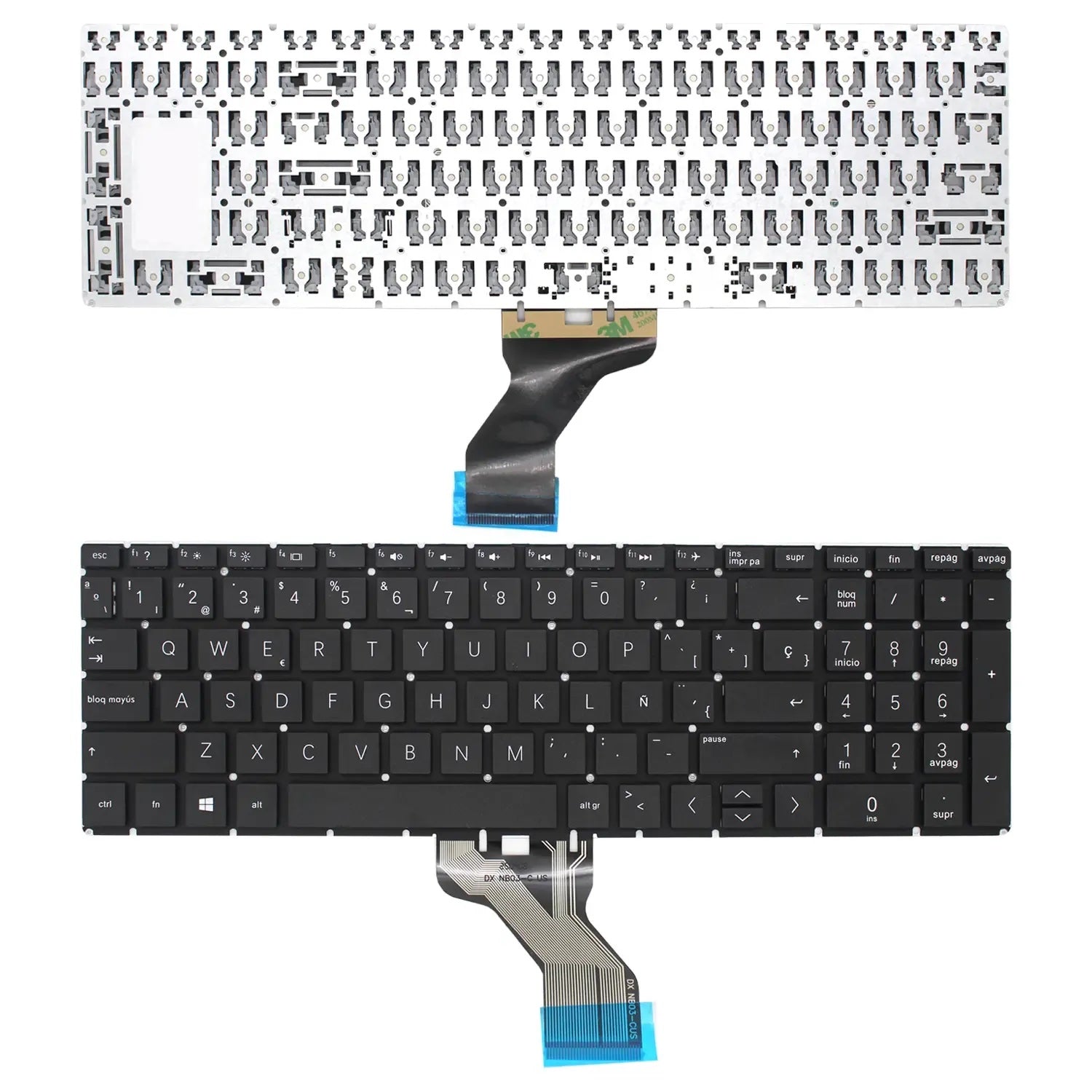 Teclado Para Portátil Hp Pavilion 15-Da 250 255 Gen7 Hr04-M Yms-0314-M 9Z.Nezsc.20F Nsk-Xn0Sc Intro Pequeño Negro