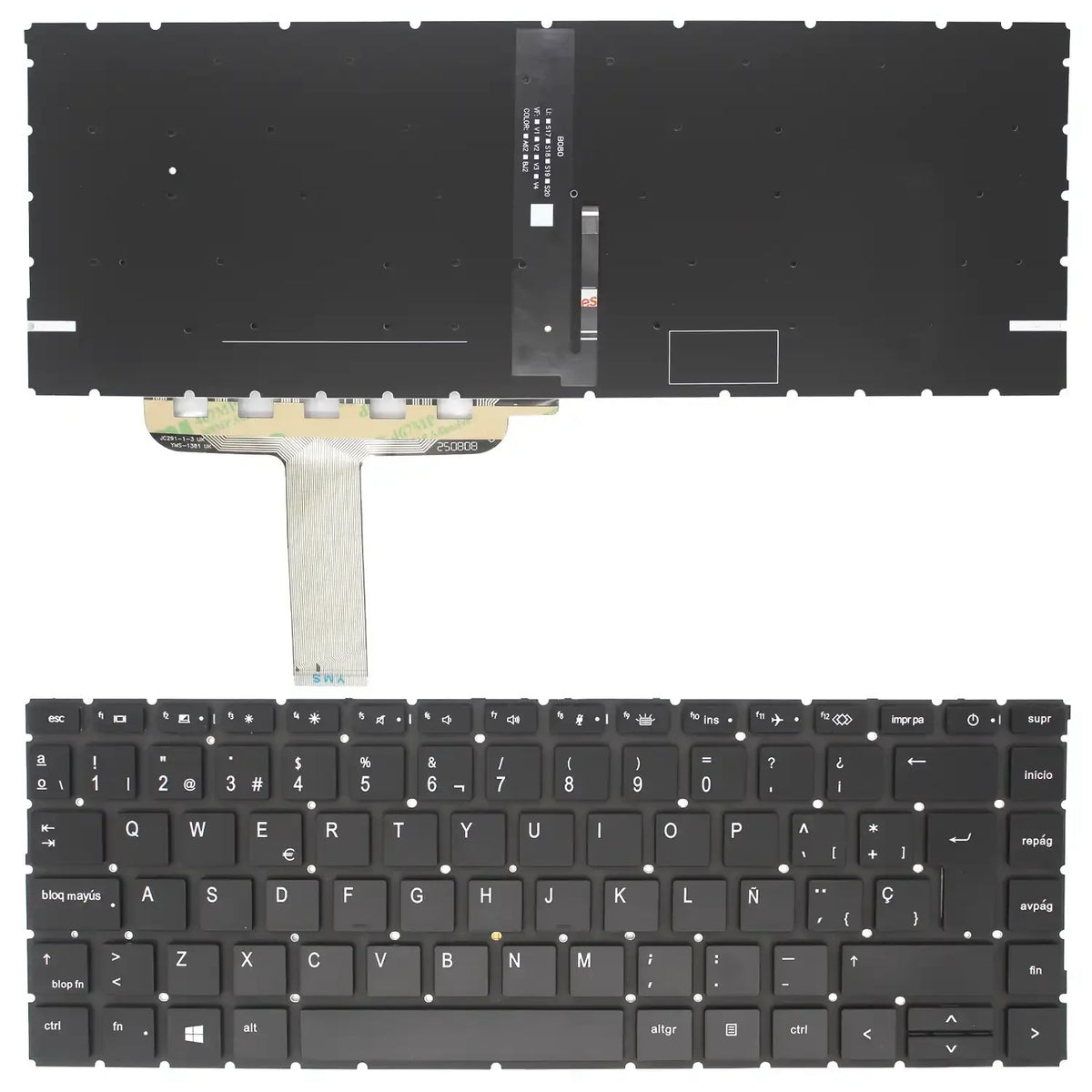 Teclado Para Portátil Hp Probook 440 G8 445 G8 Retroiluminado Negro